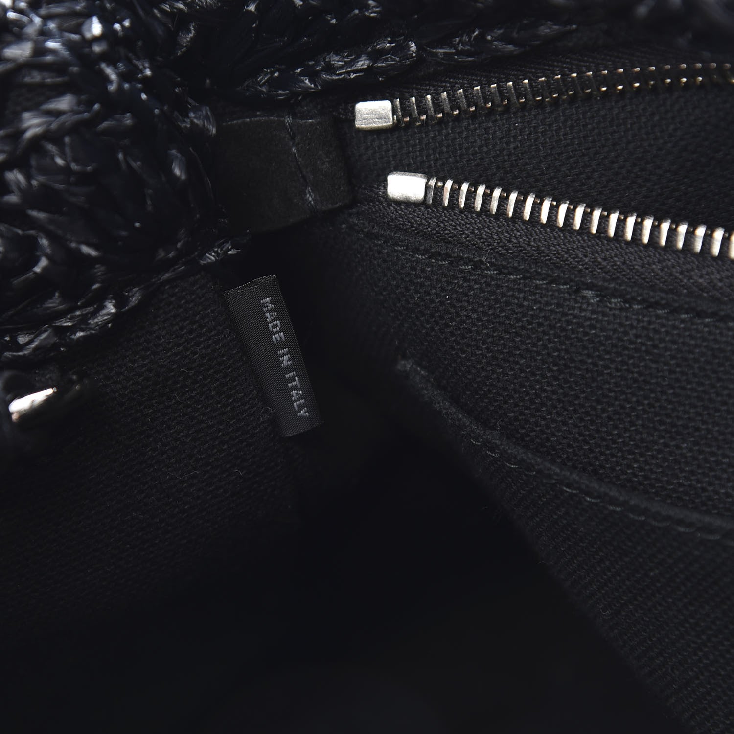Prada Raffia Crochet Giardiniera Tote Black 8 of 12