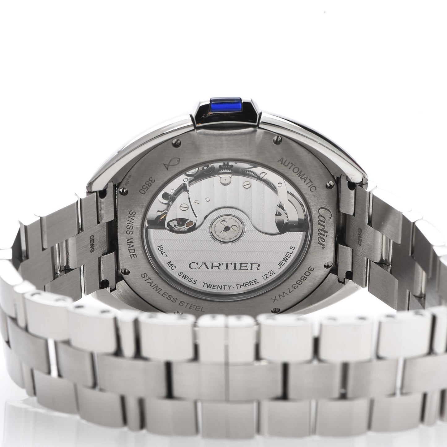 Stainless Steel 40mm Cle De Automatic Watch