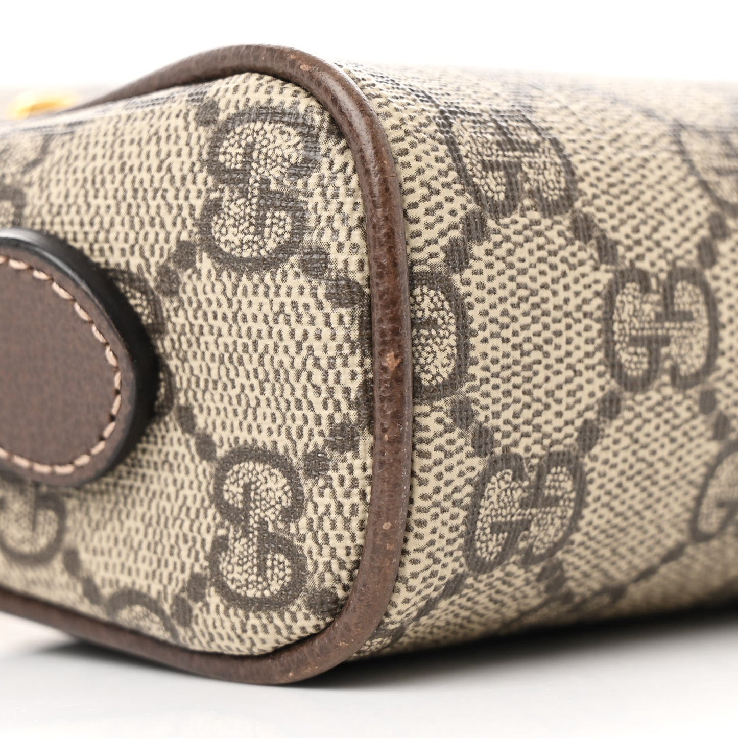 GG Supreme Monogram Web Mini Ophidia Shoulder Bag Brown