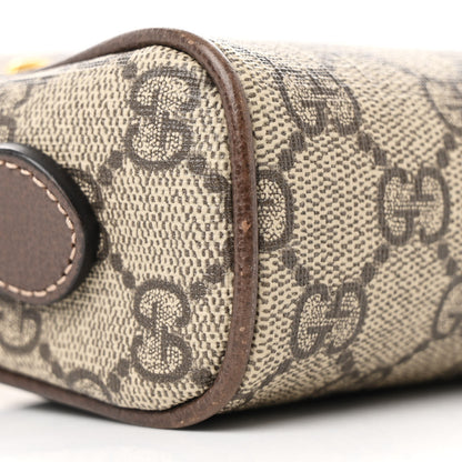 Gucci GG Supreme Monogram Web Mini Ophidia Shoulder Bag Brown 9 of 13