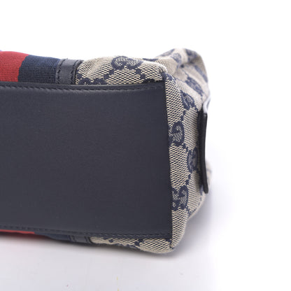 Gucci Monogram Web Small Cosmetic Case Navy 9 of 9