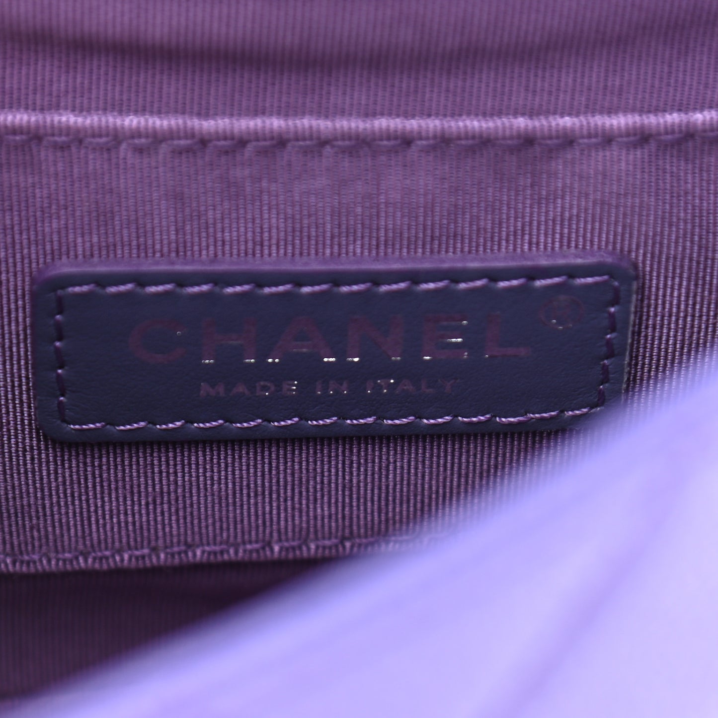 Caviar Quilted Incognito Mini Square Flap Purple