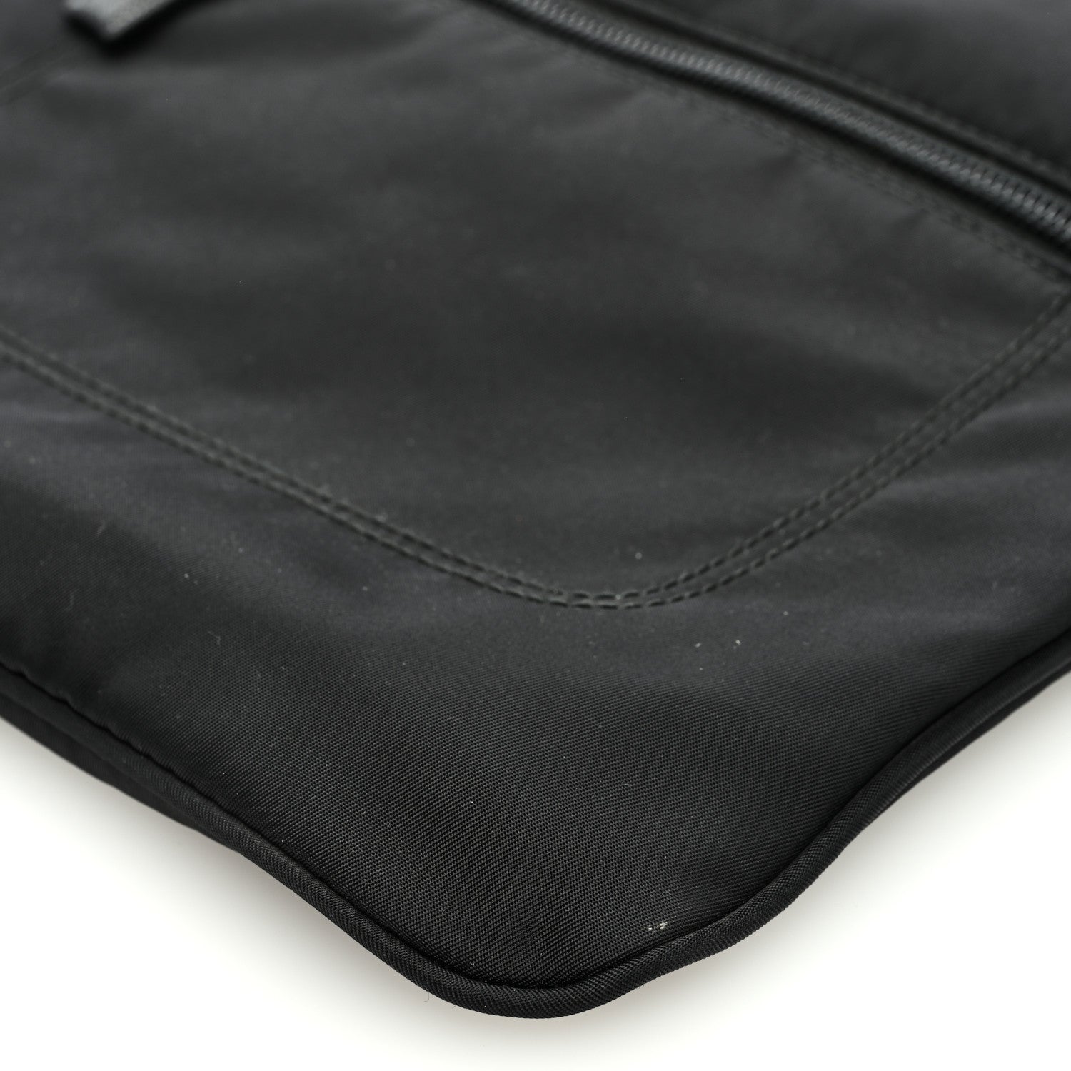 Prada Nylon Saffiano Flat Messenger Bag Black 8 of 8