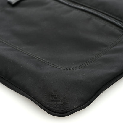 Prada Nylon Saffiano Flat Messenger Bag Black 8 of 8