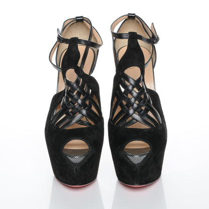 Christian Louboutin Suede Patent Carlota 160 Pumps 40.5 Black 2 of 9