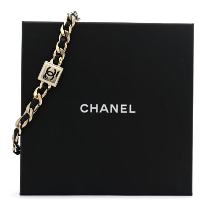 Chanel Metal Lambskin CC Square Choker Gold Black White 7 of 7