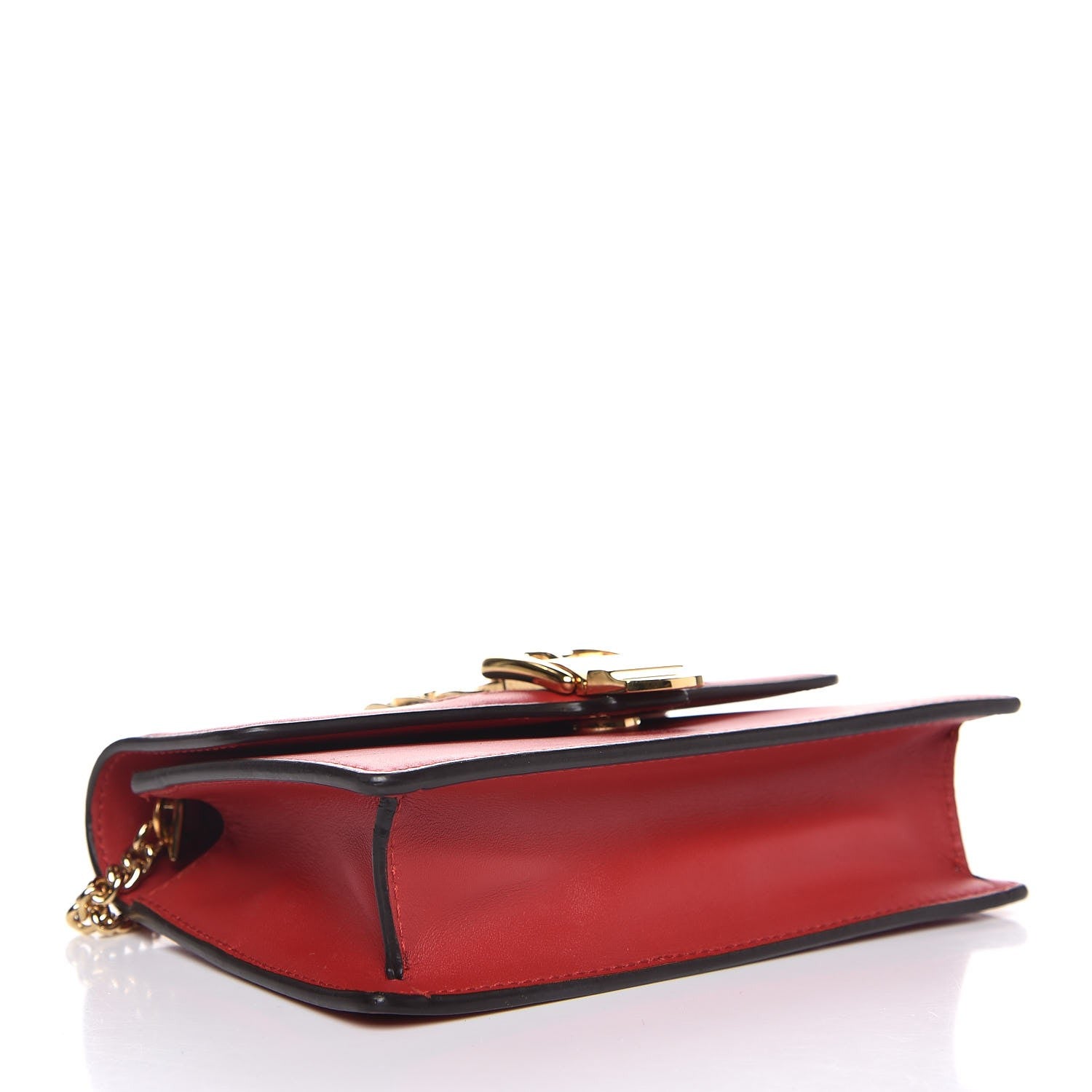 Gucci Calfskin Super Mini Sylvie Chain Shoulder Bag Hibiscus Red 4 of 8