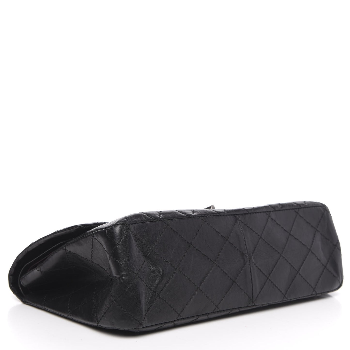 Aged Calfskin Quilted 2.55 Reissue 227 Flap Black