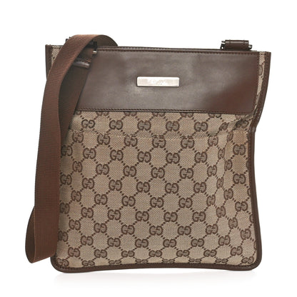 Gucci Monogram Messenger Crossbody Bag Dark Brown 1 of 10