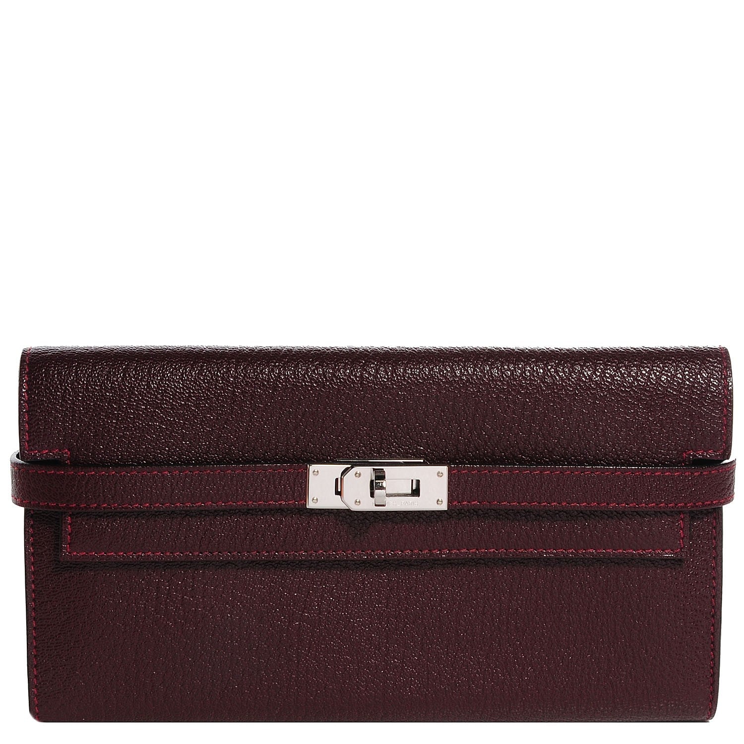 Hermes Chèvre Mysore Kelly Longue Wallet Prune 1 of 15