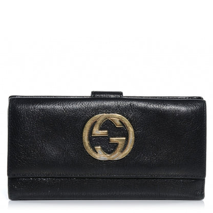 Gucci Leather Blondie Continental Wallet Black 1 of 8