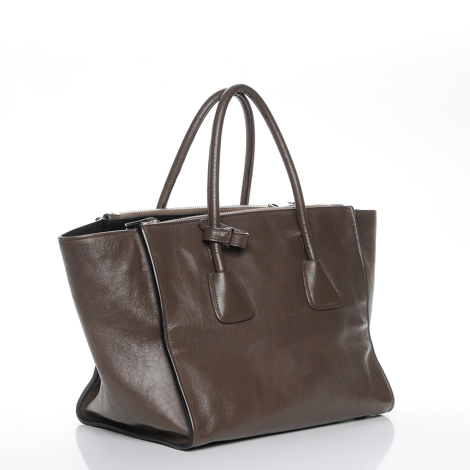 Prada Glace Calf Twin Pocket Tote Argilla 3 of 10