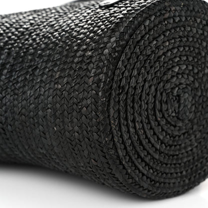 Balenciaga Raffia Woven Medium Basket Tote Black 8 of 9