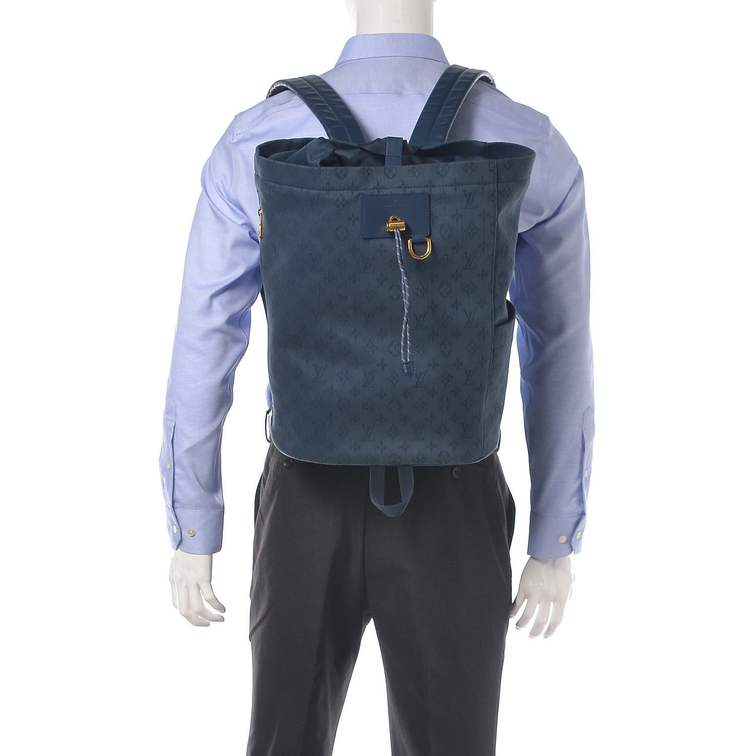 Louis Vuitton Monogram Denim Chalk Backpack Navy 2 of 10