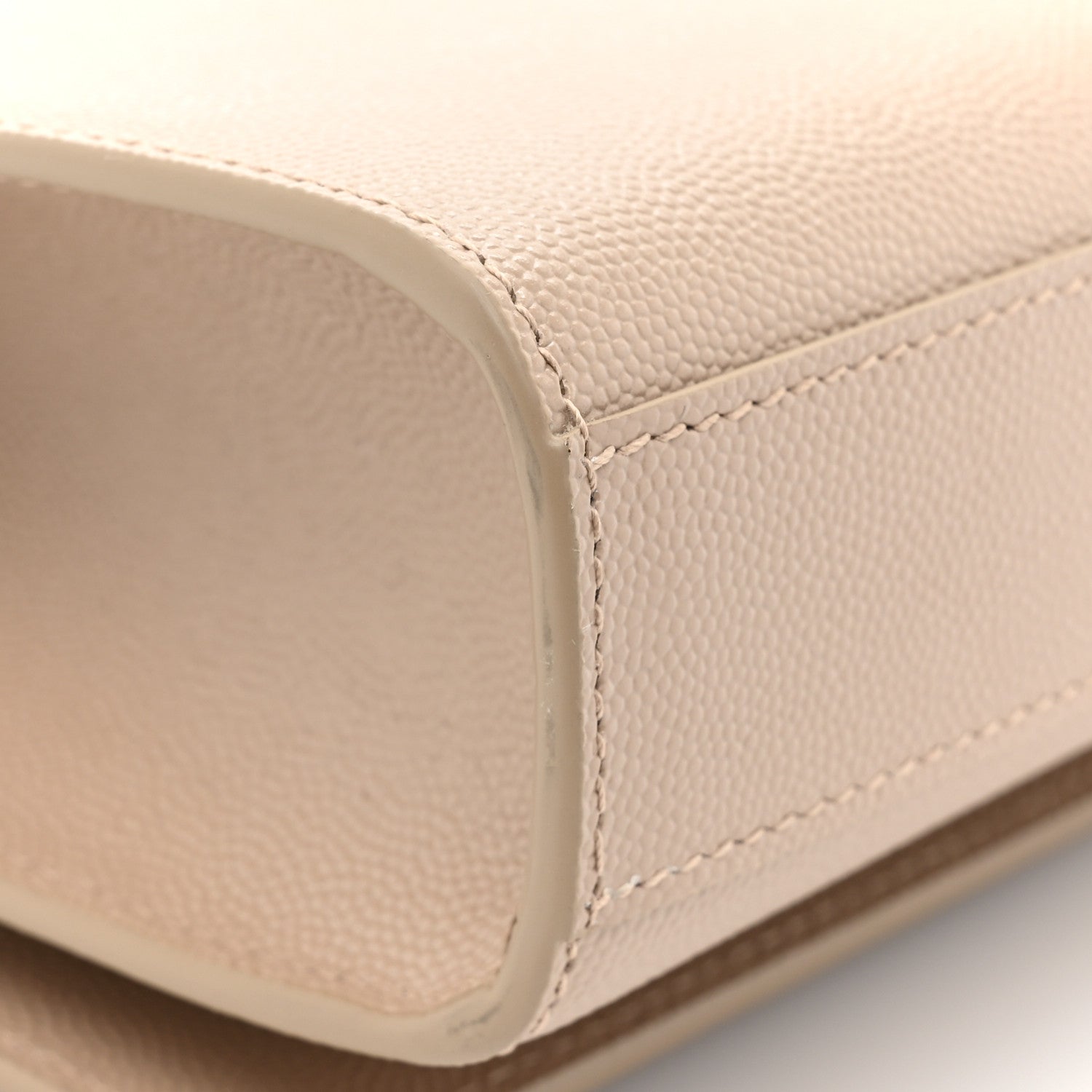 Saint Laurent Grain De Poudre Medium Monogram Kate Satchel Dark Beige 9 of 10