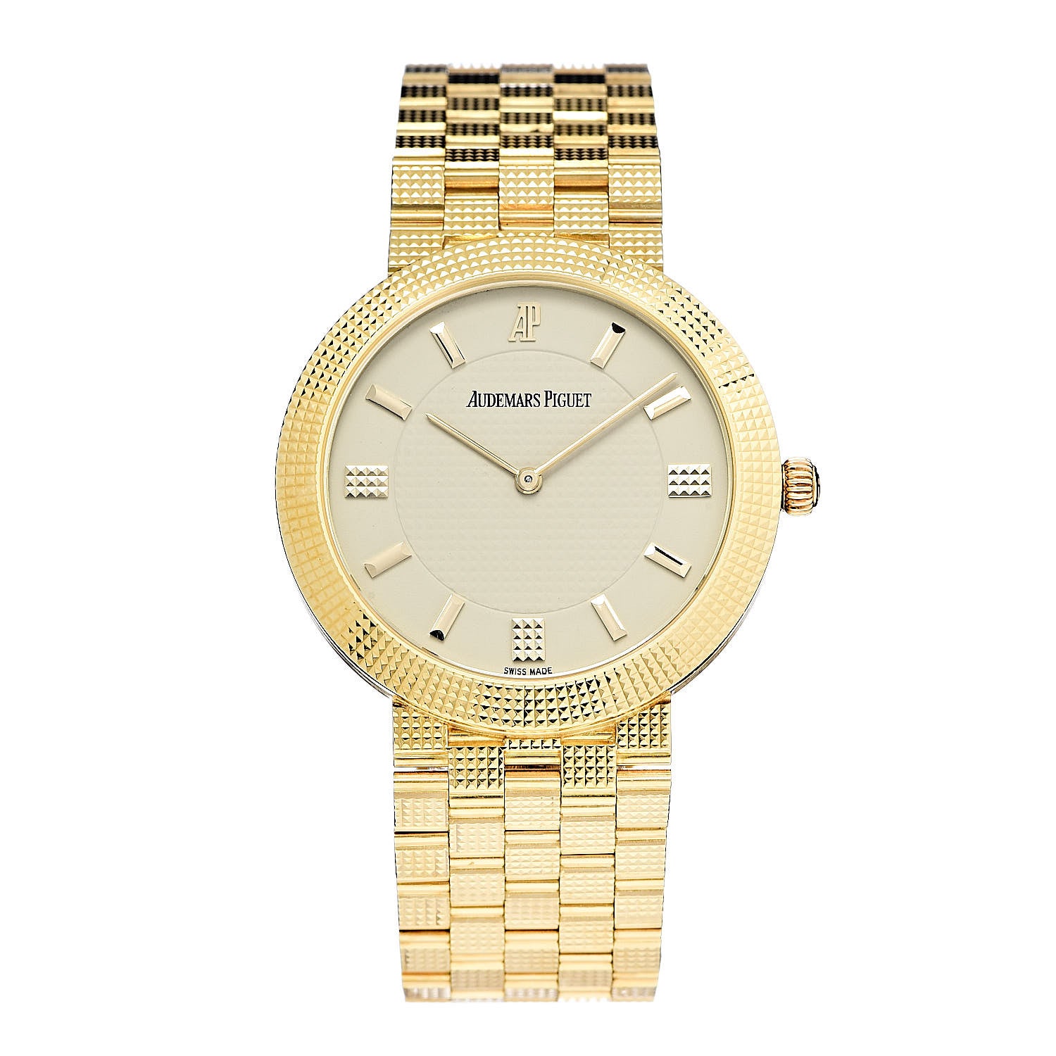 Audemars Piguet 18K Yellow Gold 33mm Classic Clous de Paris Manual Winding Watch 15026BA.GG.1117BA.01 1 of 7