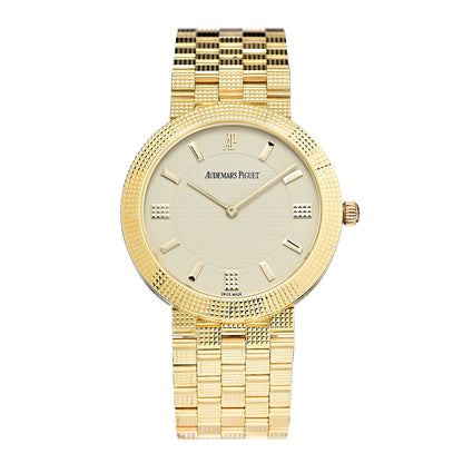 Audemars Piguet 18K Yellow Gold 33mm Classic Clous de Paris Manual Winding Watch 15026BA.GG.1117BA.01 1 of 7