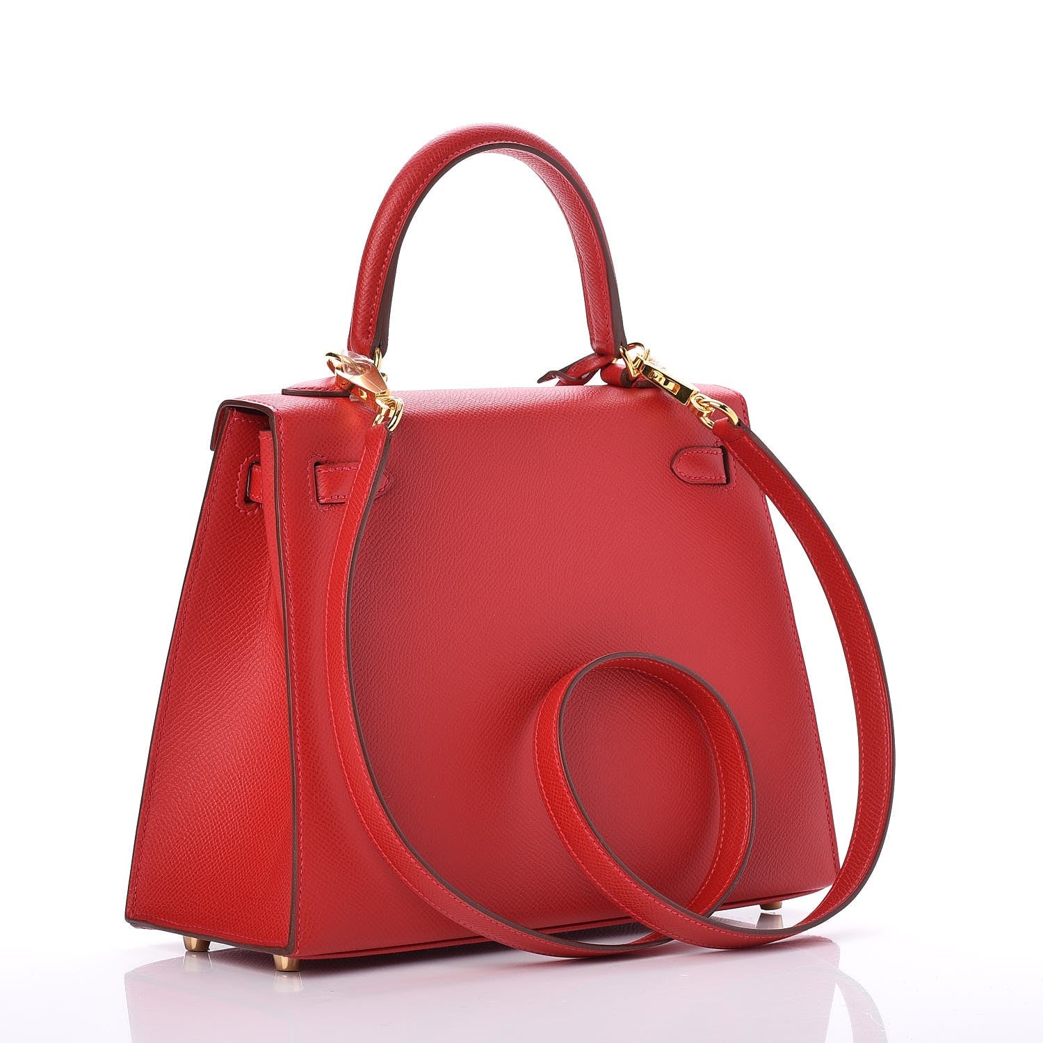 Hermes Epsom Kelly Sellier 25 Rouge Casaque 4 of 31