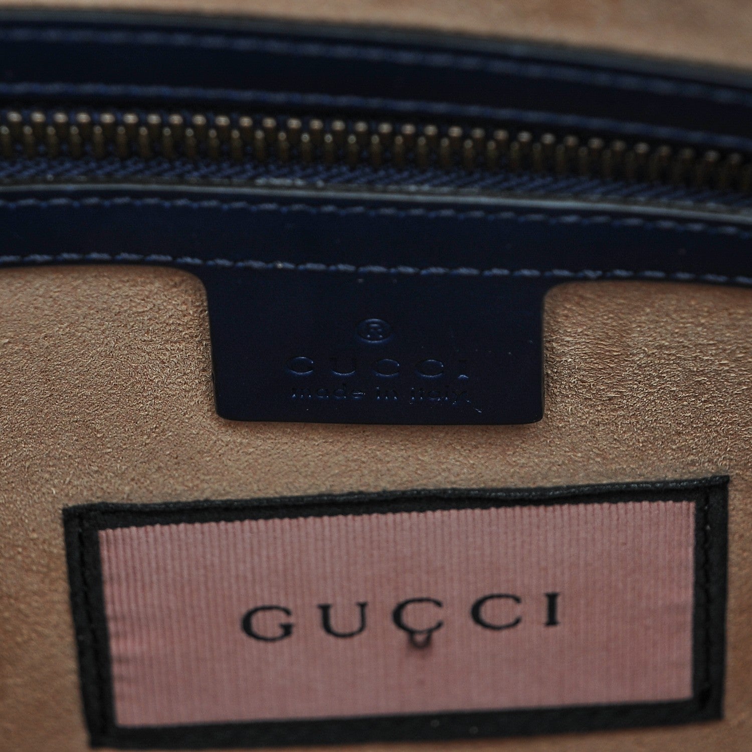 Gucci Calfskin GucciGhost Print GG Messenger Bag Blue Agata Hibiscus Red 6 of 6