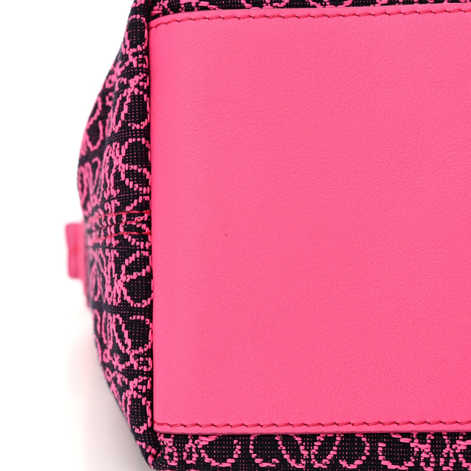 Loewe Jacquard Anagram Calfskin Small Cubi Bag Pink 11 of 12