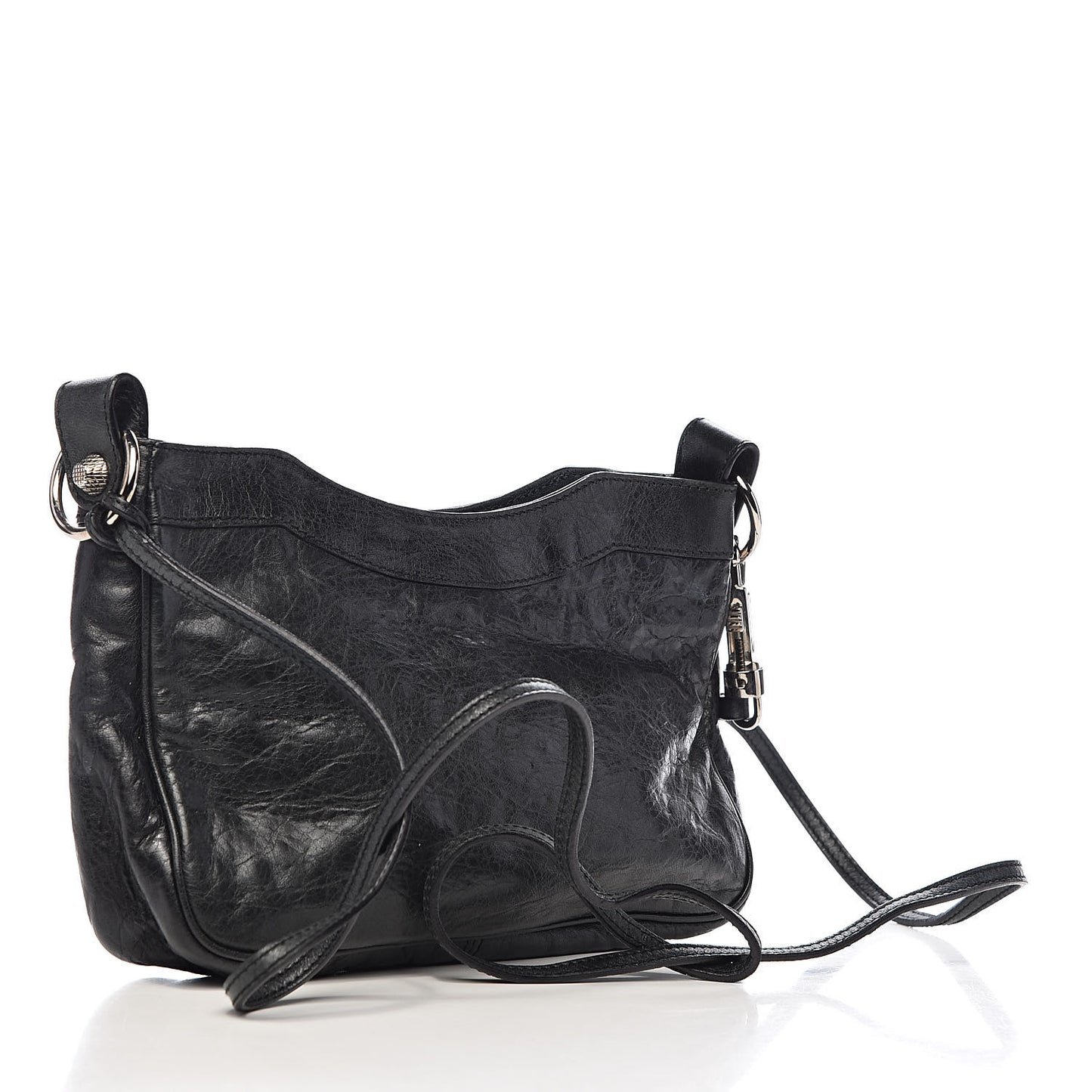 Agneau Giant 12 Silver Hardware Hip Black