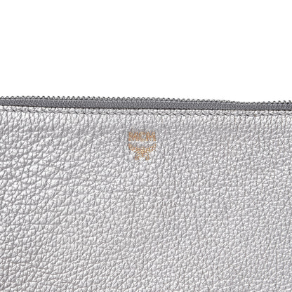MCM Grained Calfskin Milla Double Crossbody Bag Spike Silver 9 of 10