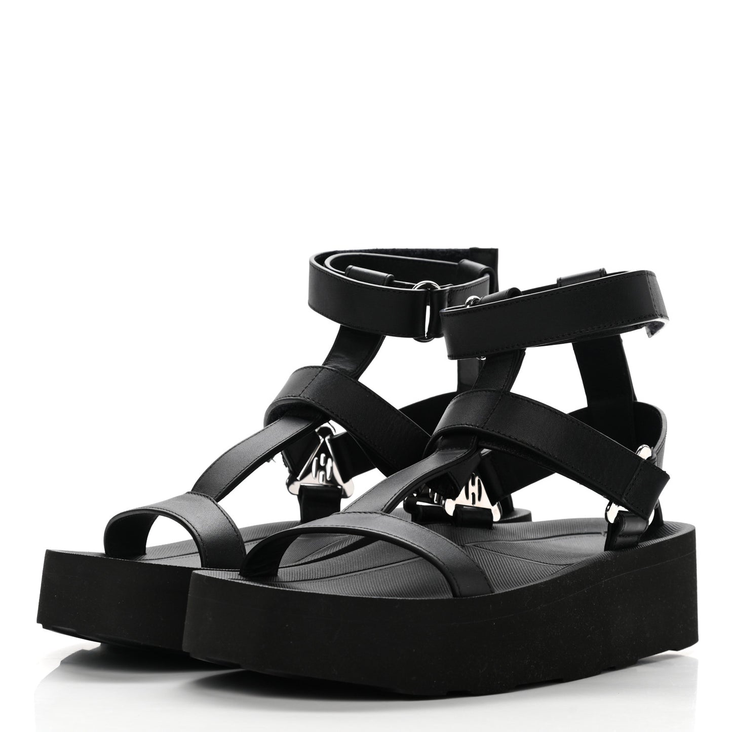 Calfskin Womens Enid Sandals 35 Black