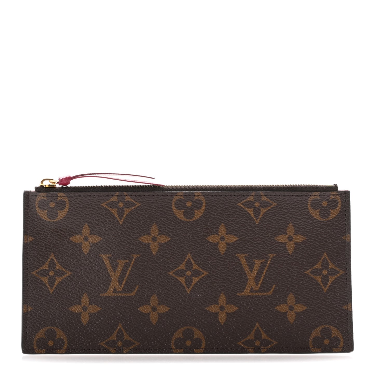 Monogram Felicie Chain Wallet Zippered Insert Fuchsia