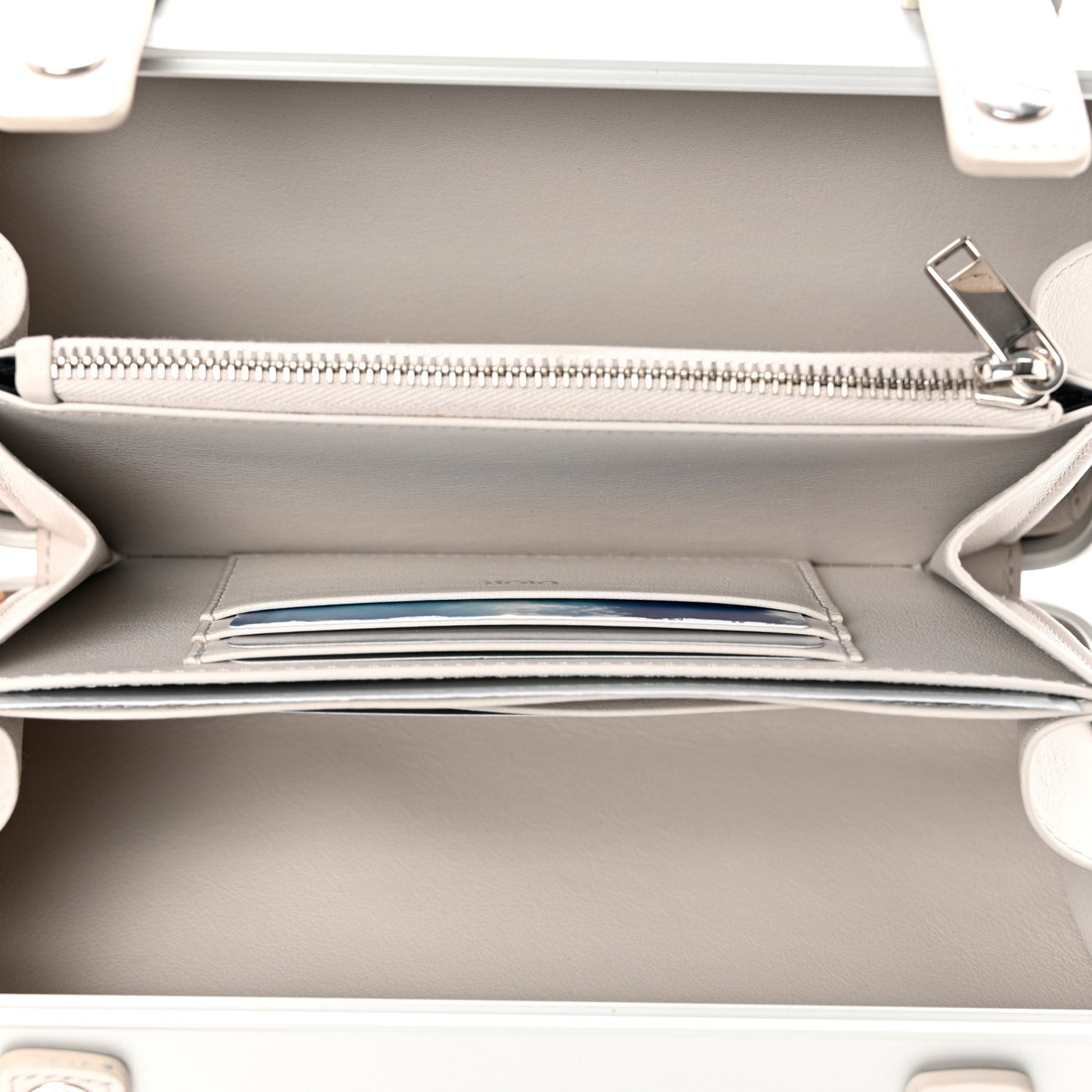 X RIMOWA Aluminum Personal Clutch On Strap Silver