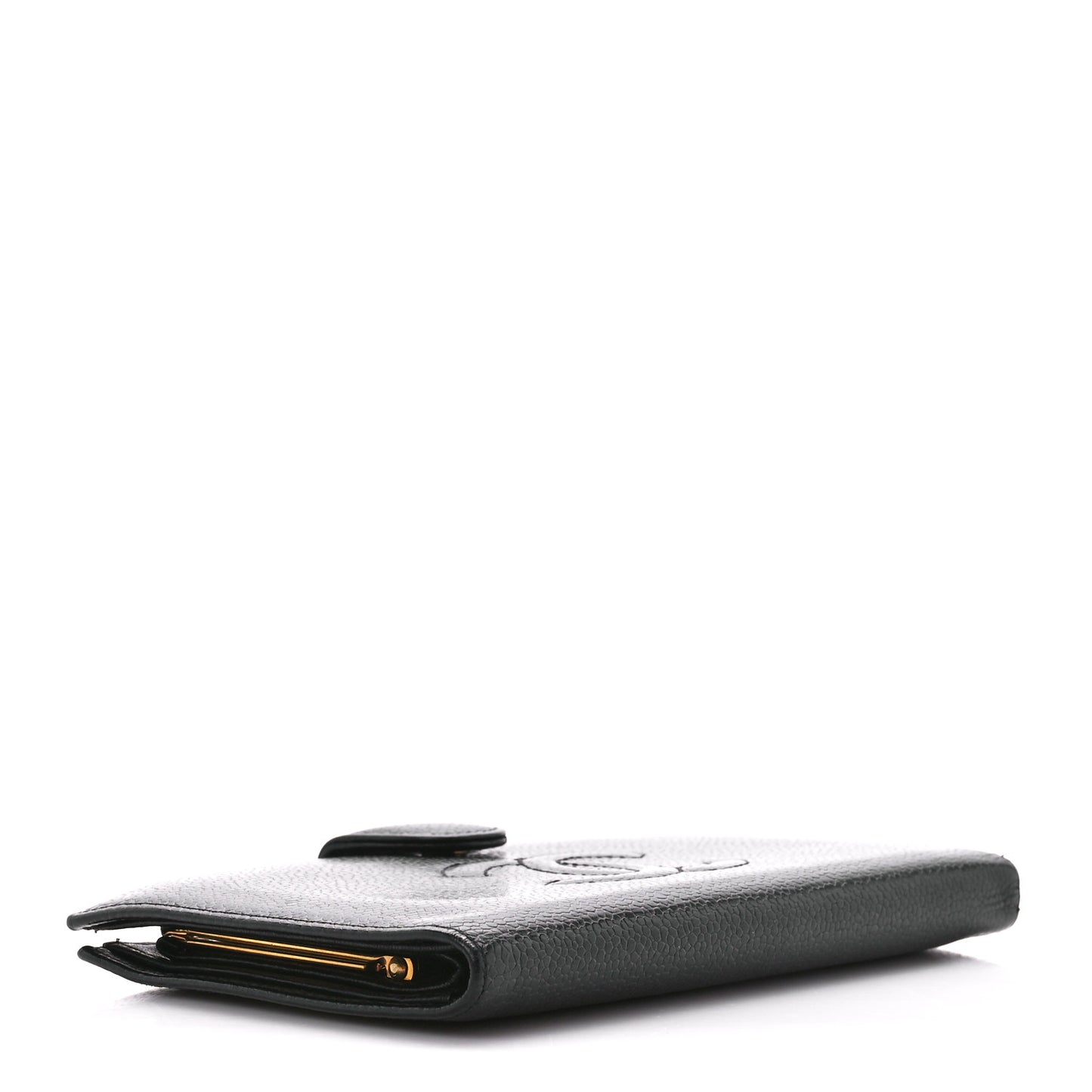 Caviar Timeless CC Zipped Pocket Wallet Black
