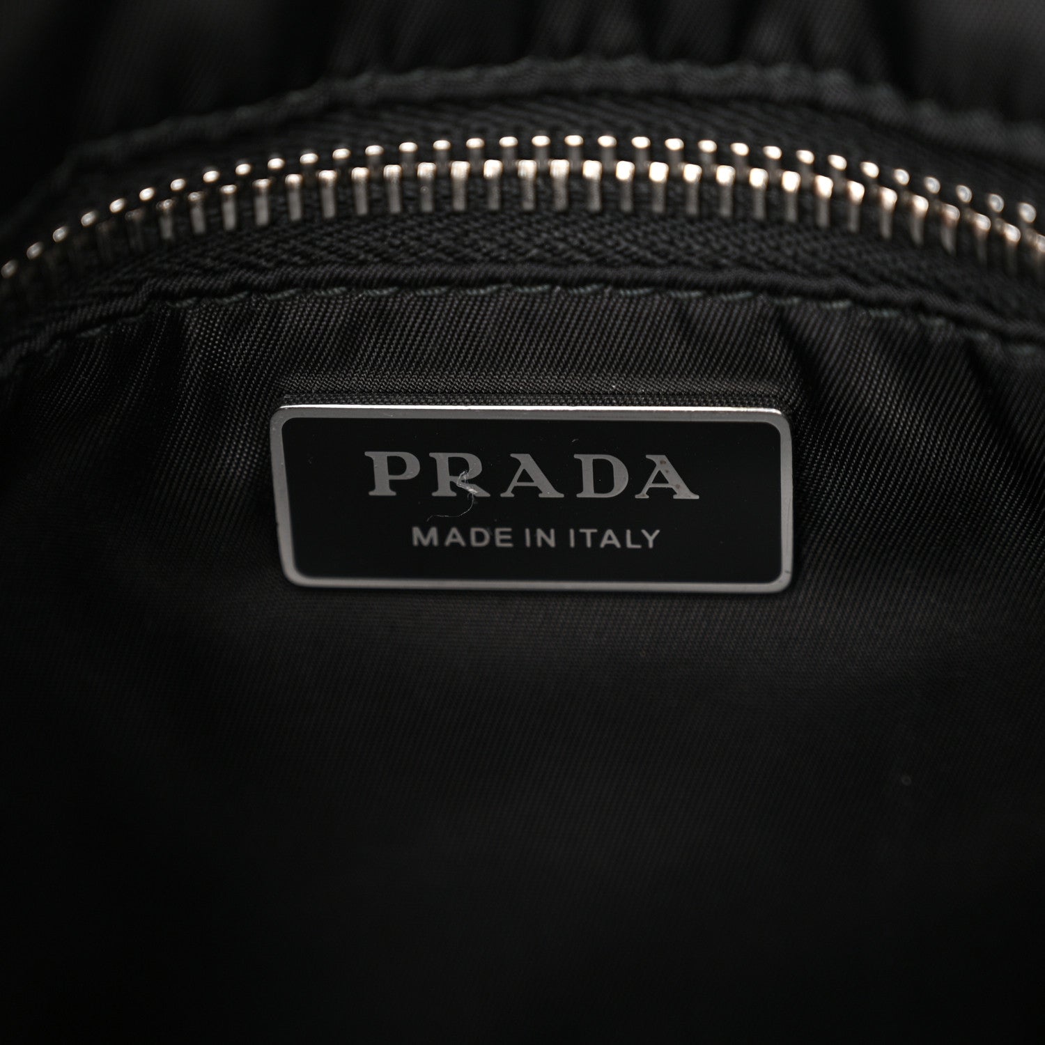 Prada Tessuto Nylon Pocket Cargo Shoulder Bag Black White 6 of 9