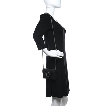 Gucci Calfskin Super Mini Dionysus Shoulder Bag Black 2 of 9