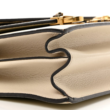Gucci Calfskin Snakeskin Studded Small Ottilia Top Handle Bag White 10 of 11