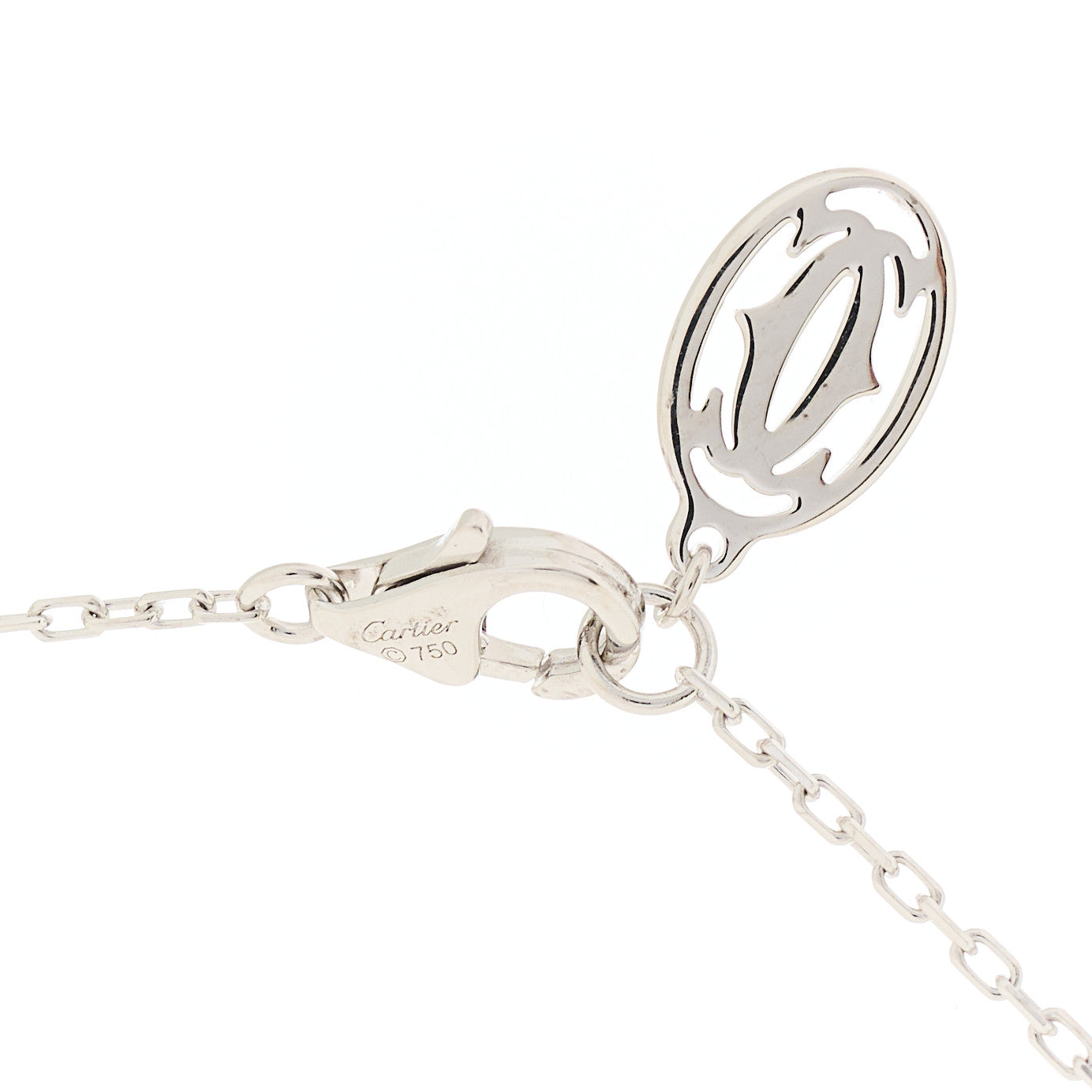 Cartier 18K White Gold Diamond SM D'Amour Pendant Necklace 4 of 6