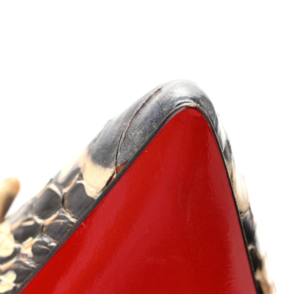 Christian Louboutin Ayers Watersnake Madame Menodo 100 Pumps 39 Black Gold 9 of 13