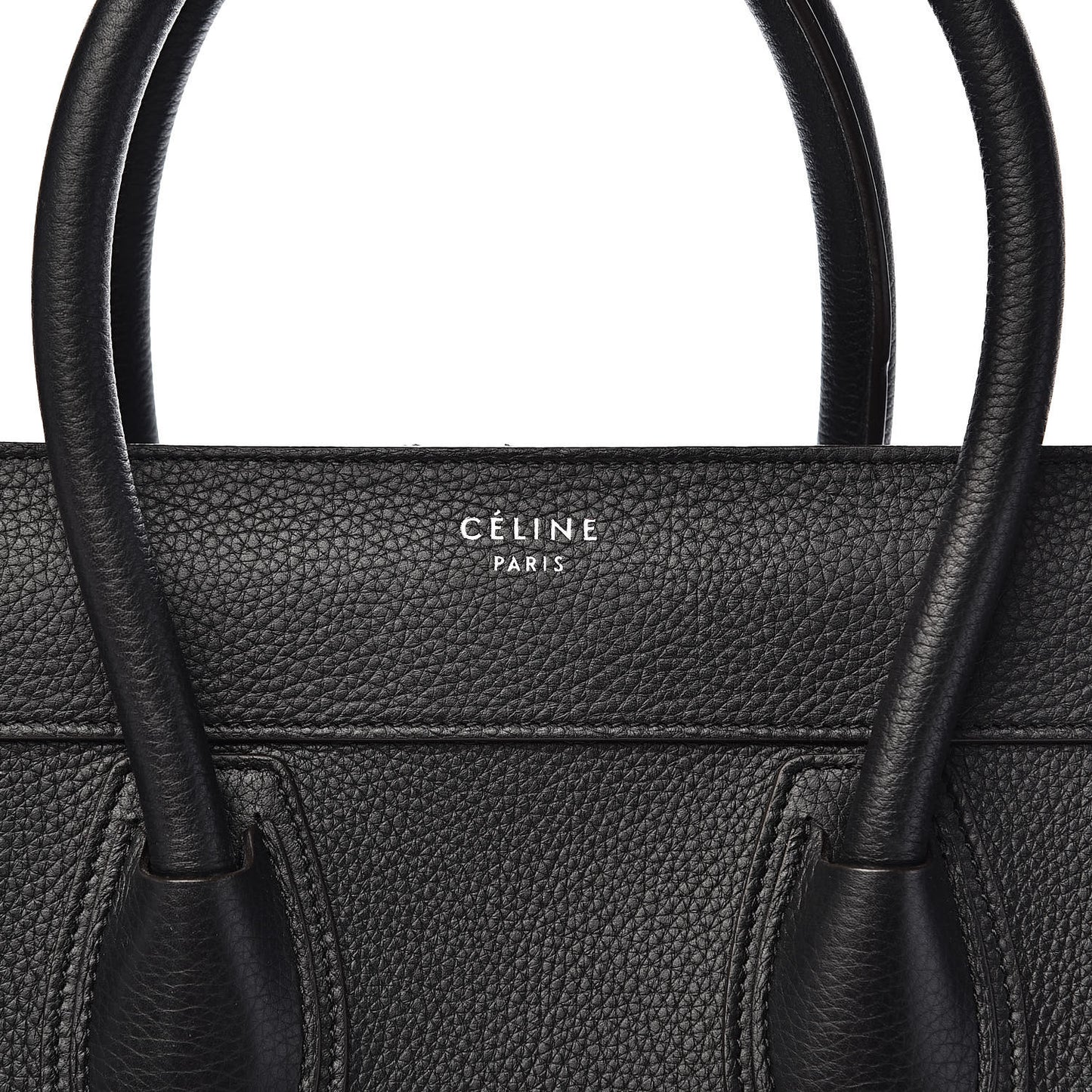 Drummed Calfskin Mini Luggage Black