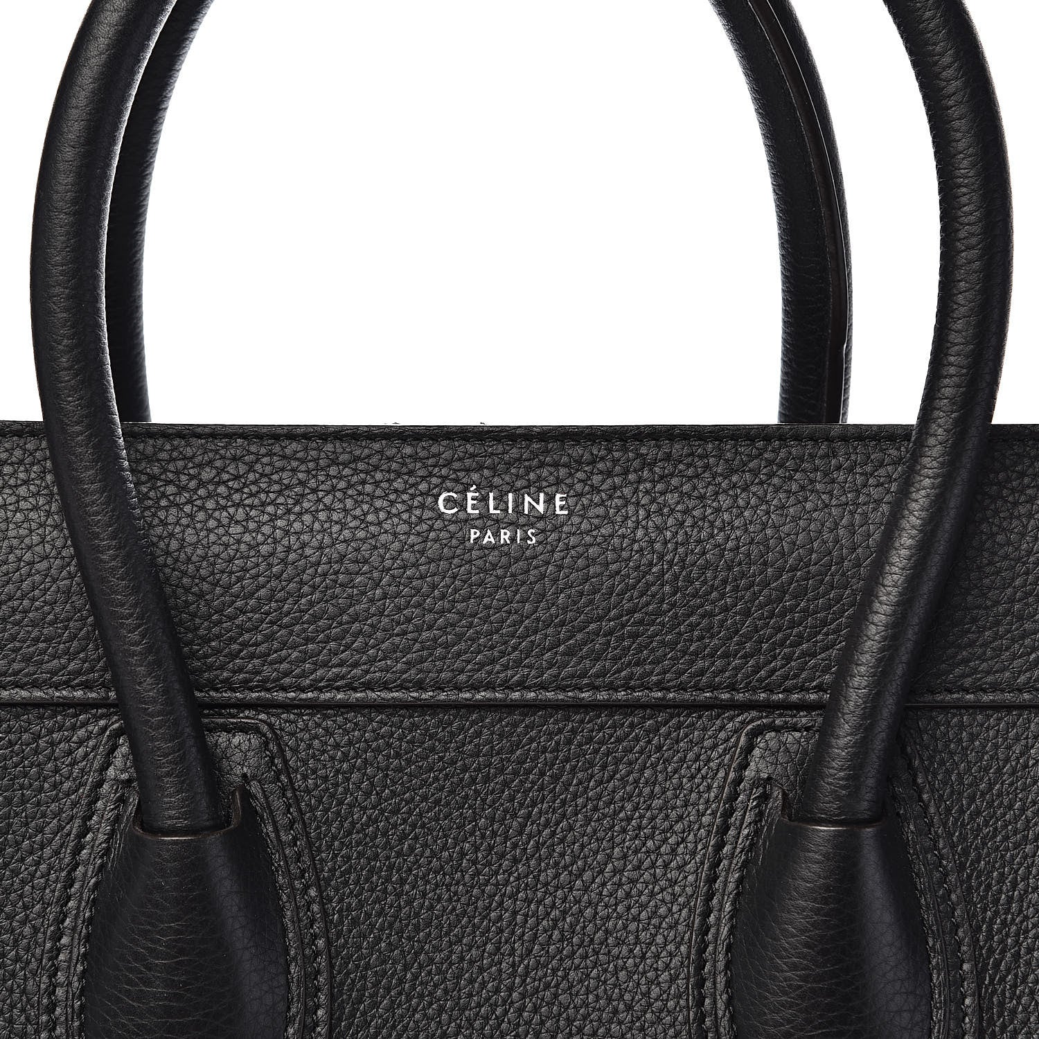 Celine Drummed Calfskin Mini Luggage Black 7 of 12