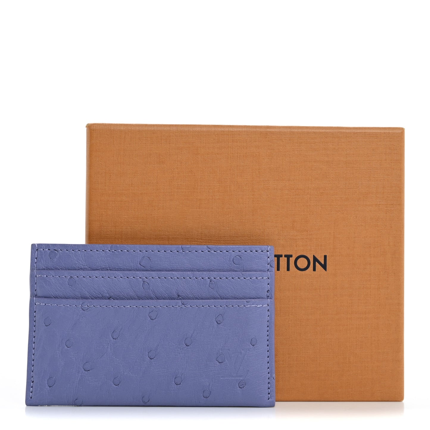 Ostrich Double Card Holder Purple