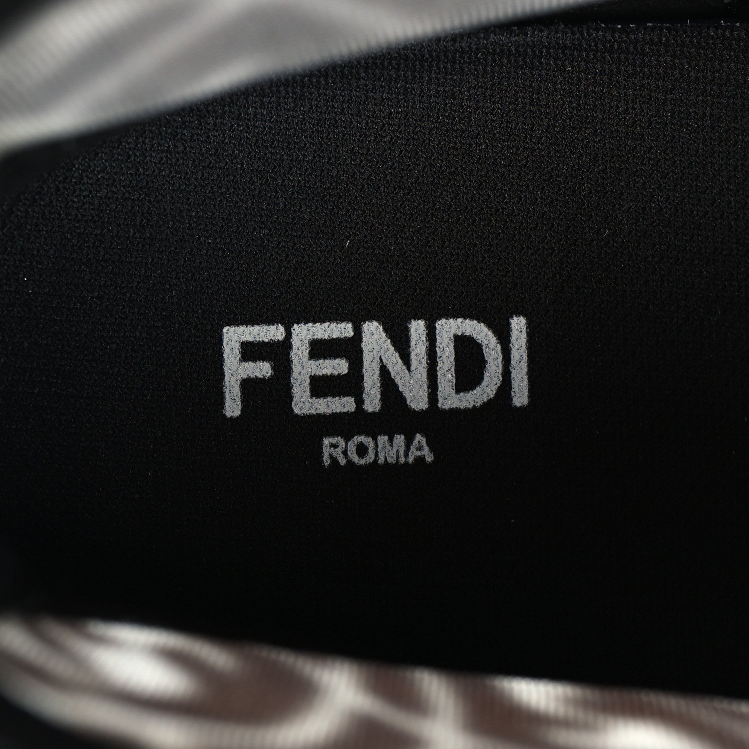 Fendi X SARAH COLEMAN Fabric Jacquard FF Vertigo Mens Fendi Force High Top Sneakers 10 Silver Com 8 of 9