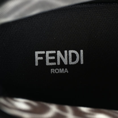 Fendi X SARAH COLEMAN Fabric Jacquard FF Vertigo Mens Fendi Force High Top Sneakers 10 Silver Com 8 of 9