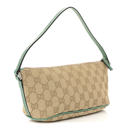 Gucci Monogram Web Boat Pochette Green 3 of 11