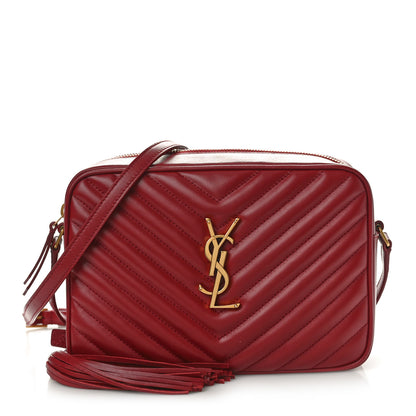 Saint Laurent Calfskin Matelasse Monogram Lou Camera Bag Opyum Red 1 of 10
