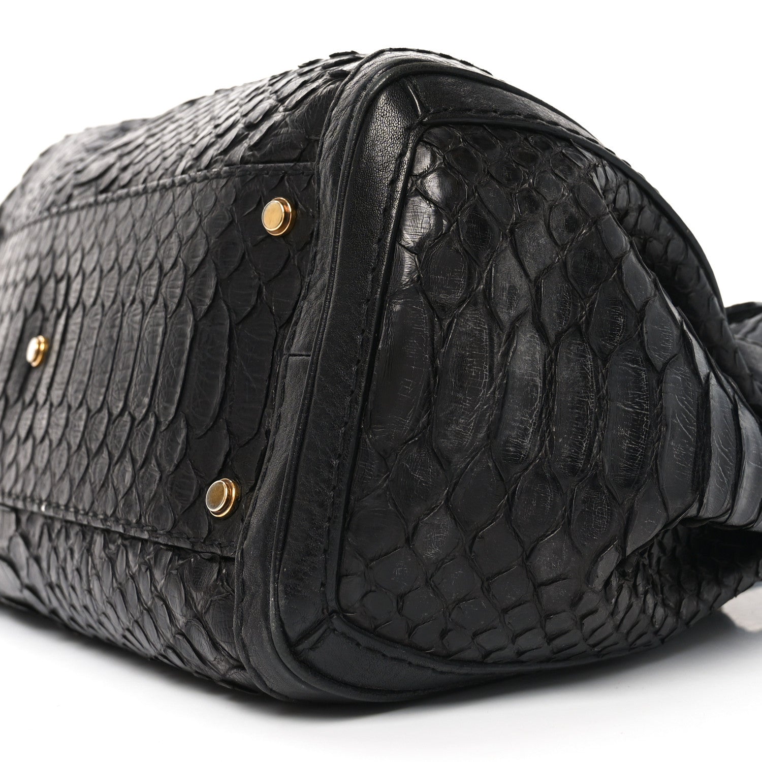 Gucci Snakeskin Medium GG Running Tote Black 10 of 11