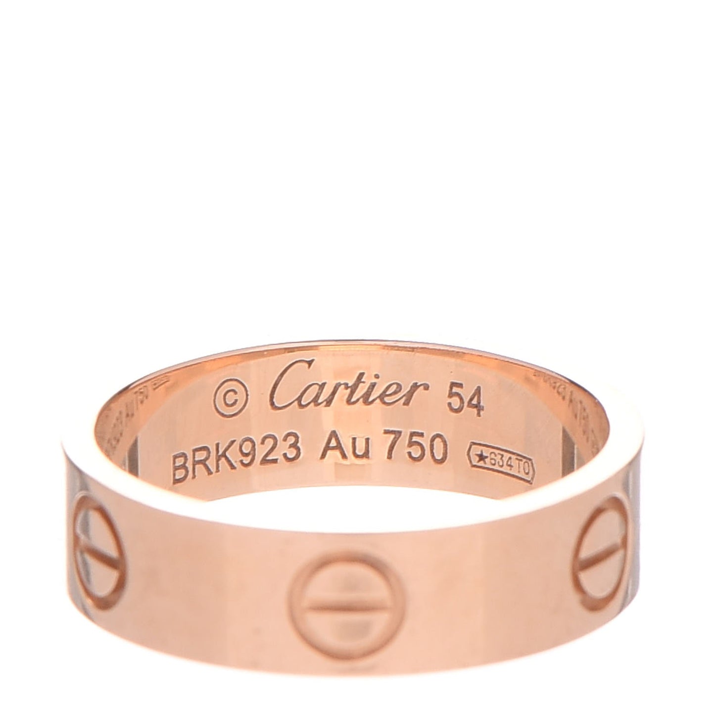 18K Pink Gold 5.5mm LOVE Ring 54 6.75