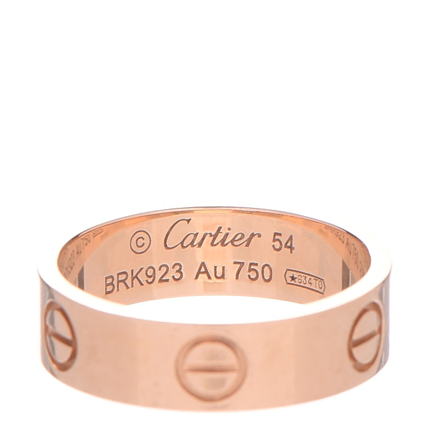 Cartier 18K Pink Gold 5.5mm LOVE Ring 54 6.75 3 of 5