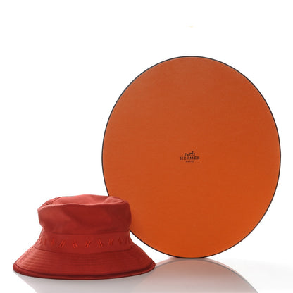 Hermes Polyester Nylon Marais Hat 58 Rouge 8 of 8