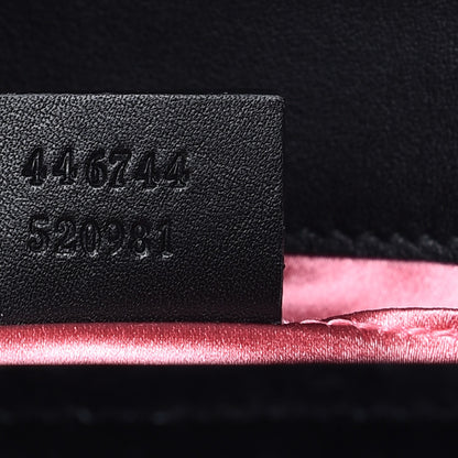 Gucci Velvet Matelasse Mini GG Marmont Shoulder Bag Black 7 of 7