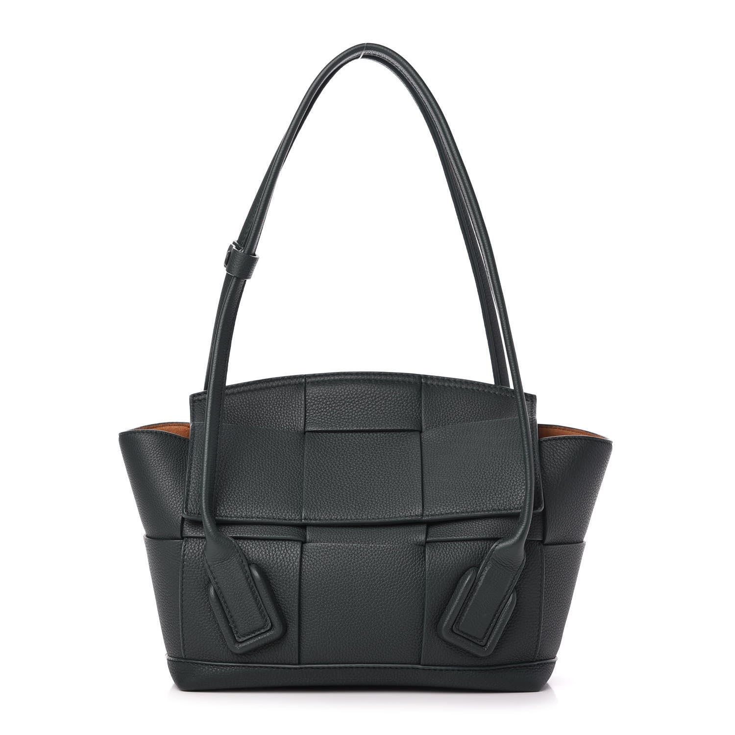 Bottega Veneta Grained Calfskin Maxi Intrecciato Small Arco Pine Green 1 of 8