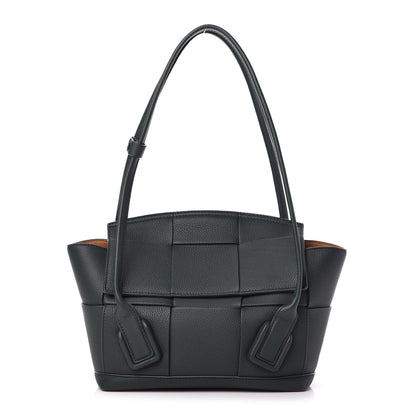 Bottega Veneta Grained Calfskin Maxi Intrecciato Small Arco Pine Green 1 of 8