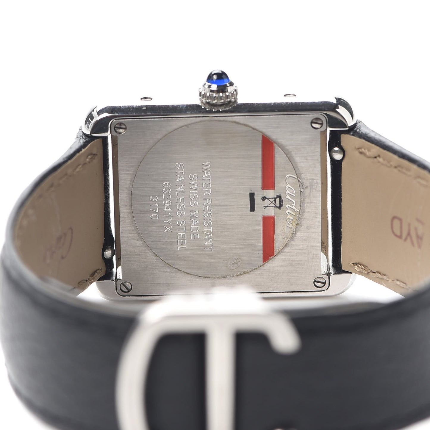 Stainless Steel Alligator 24mm Tank Solo Quartz Watch